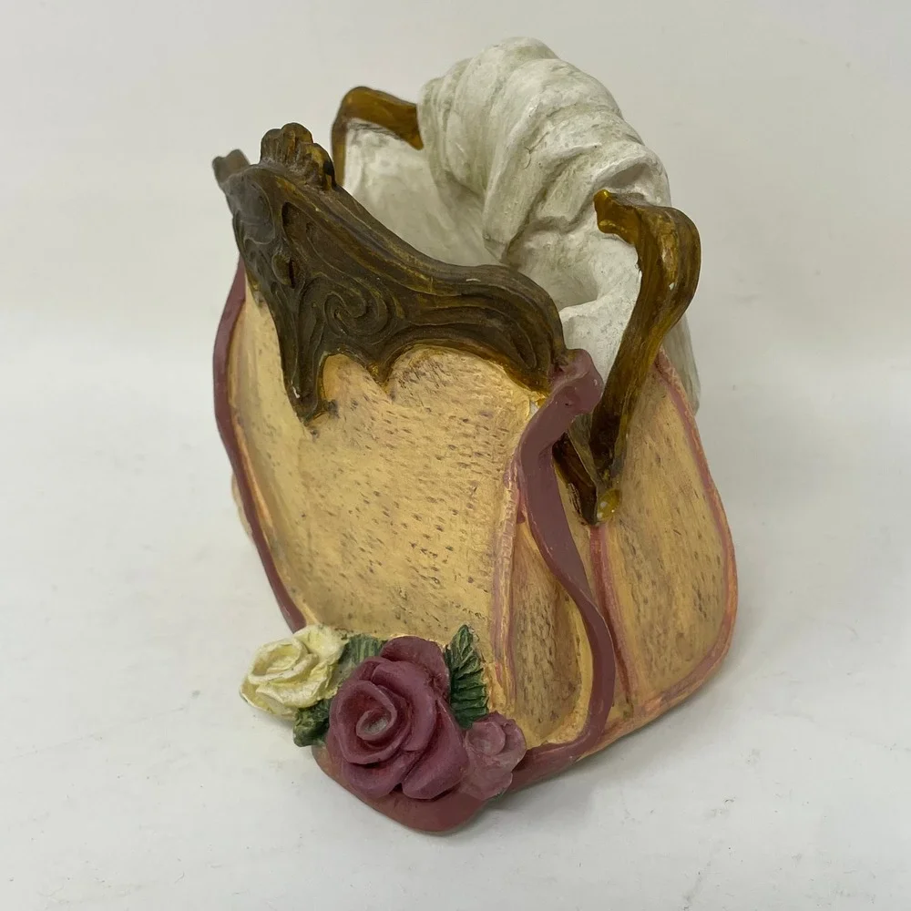 Vintage 1996 Figi Graphics Purse Pencil Cup Victorian Handbag Rose Gloves
